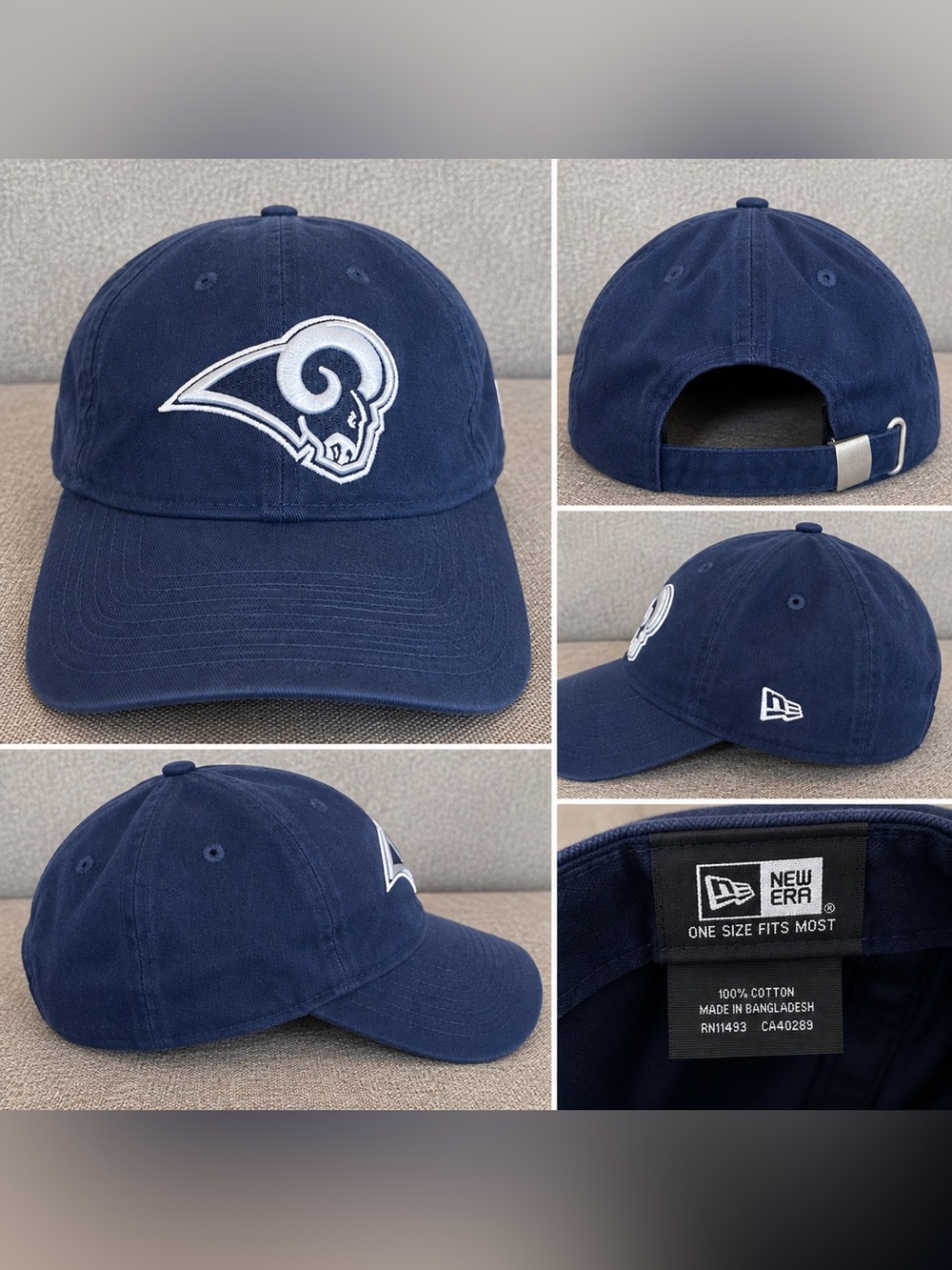 New Era Navy Los Angeles Rams Embroidered Logo Hat